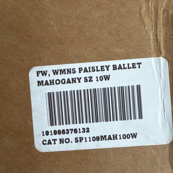 NWB Spenco Womens Paisley Ballet Flat in Mahogany Size 10W - Picture 4 of 8
